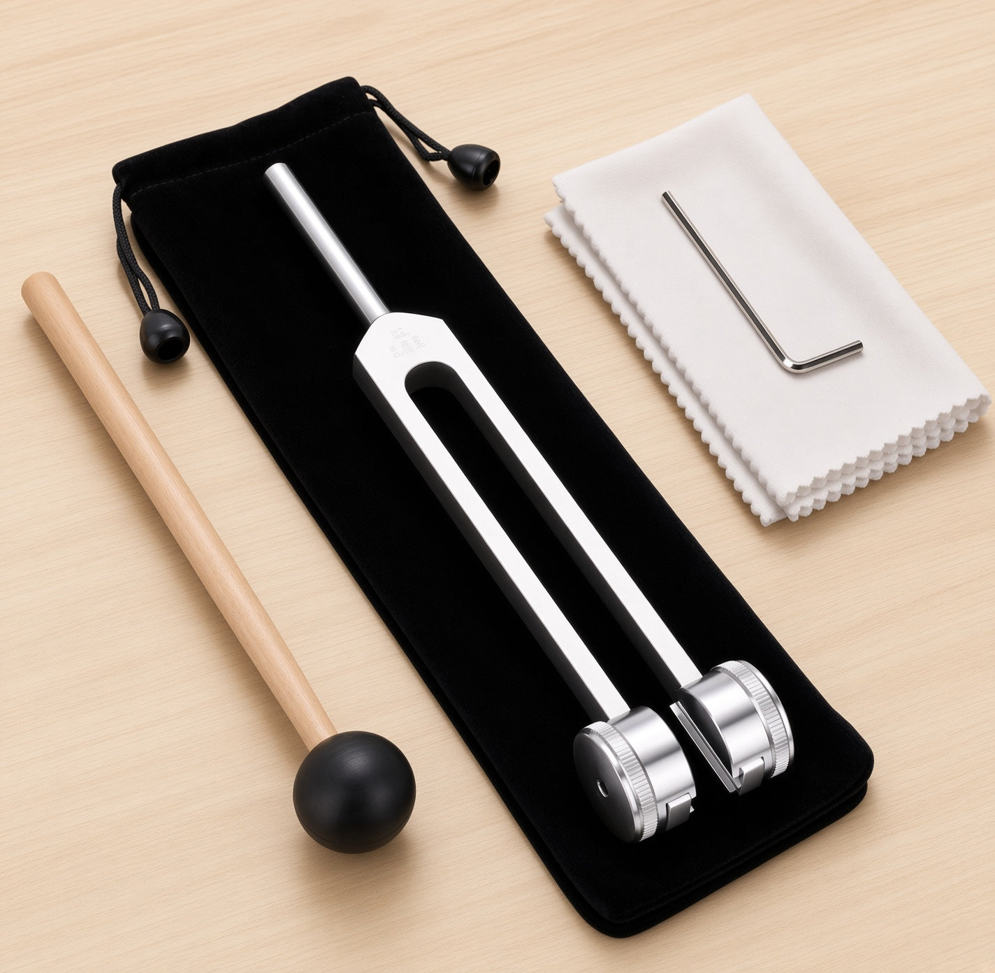 Diapason accordé sur 128 Hz pour la pratique sonore par contact